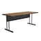 Correll Rectangle Computer or Training Desk Height Work Station, High Pressure Laminate Top, Medium Oak WS3072-06 - alternate 3